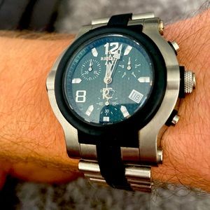 🔥 Renato Green Face Watch Stainless Steel Rubber